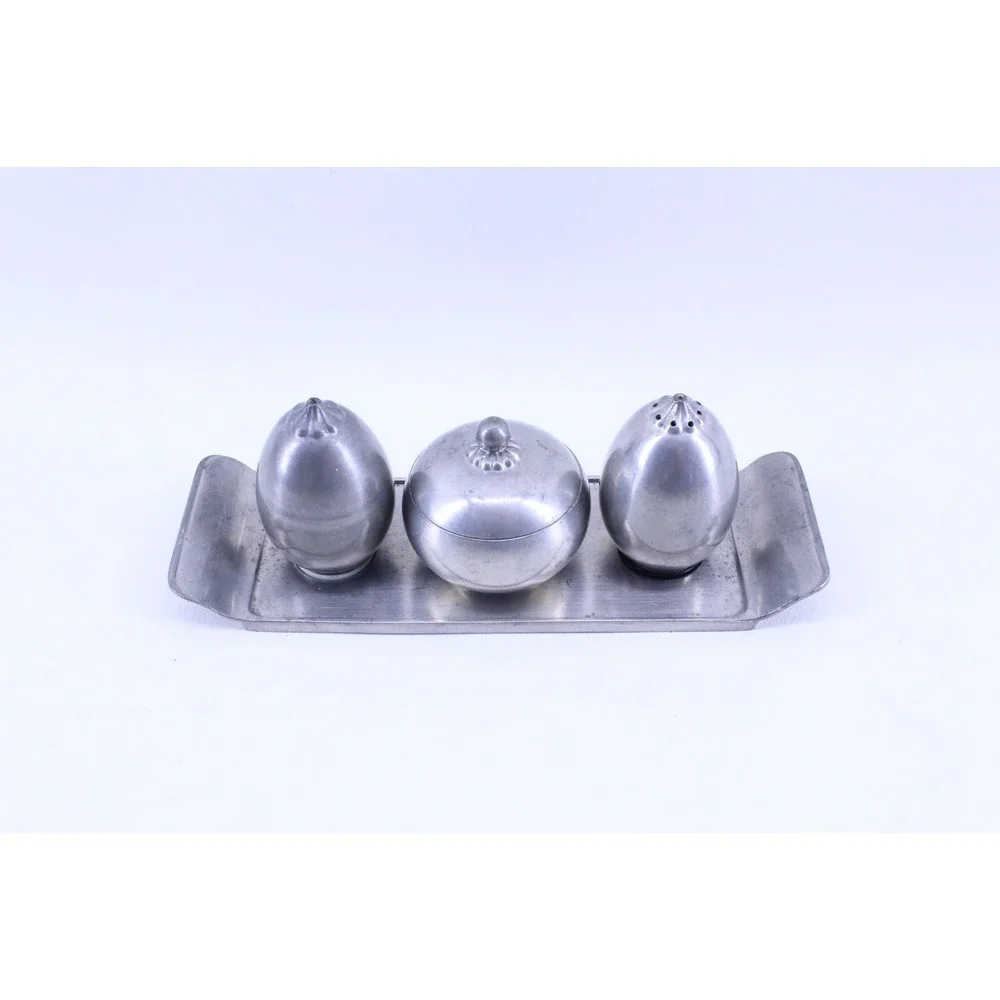 Rare Just Anderson Danish Pewter Table Setting - a‎ Set of 4 Pieces